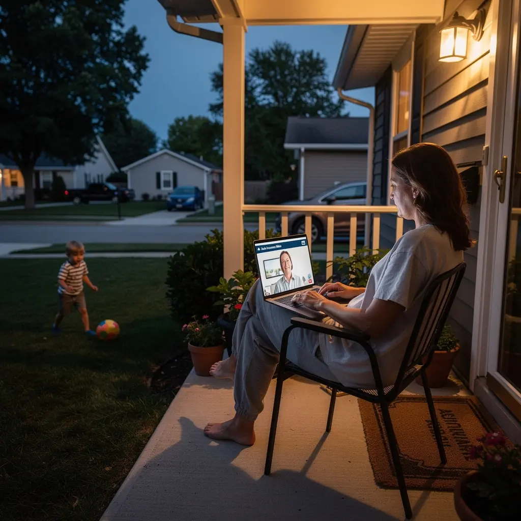 Osoba konsultująca się z doradcą ubezpieczeniowym w biurze.